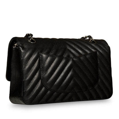 Chanel Classic Flap Caviar Black Shoulder Bag Style 82