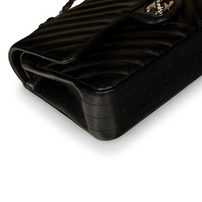 Chanel Classic Flap Caviar Black Shoulder Bag Style 82