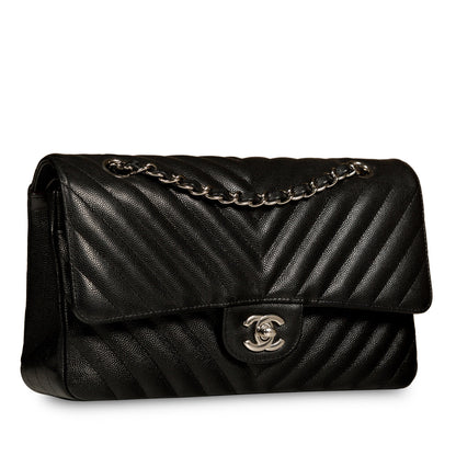 Chanel Classic Flap Caviar Black Shoulder Bag Style 82