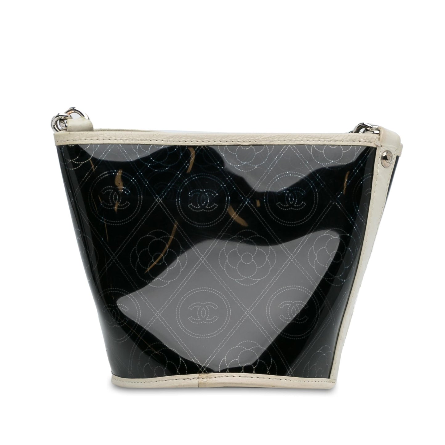 Chanel Crumpled Calfskin Pvc Camellia Bucket