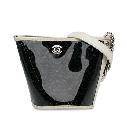Chanel Crumpled Calfskin Pvc Camellia Bucket