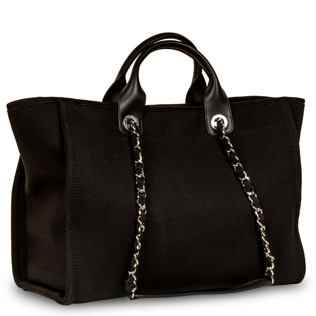 Chanel Cambon Canvas Black Tote Bag Style 4