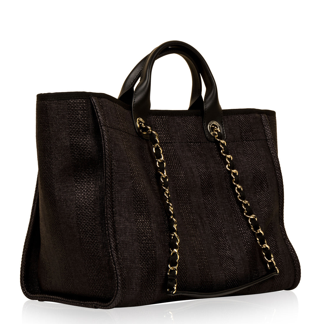 Chanel Cambon Canvas Black Tote Bag Style 3