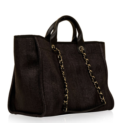 Chanel Cambon Canvas Black Tote Bag Style 2