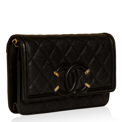 Chanel Classic Flap Caviar Black Crossbody