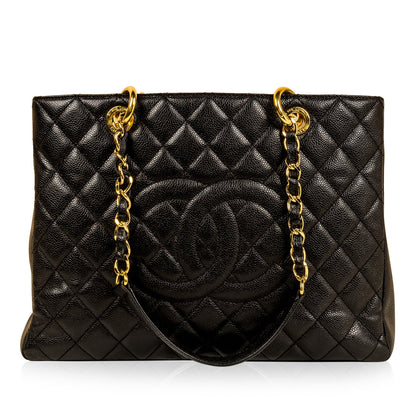 Chanel Timeless Caviar Black Tote Bag Style 25
