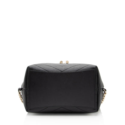 Chanel Chevron Grained Calfskin Cc Backpack