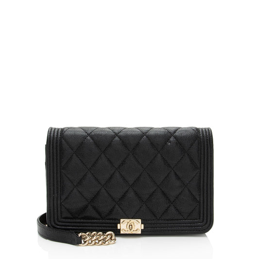 Chanel Boy Caviar Black Crossbody