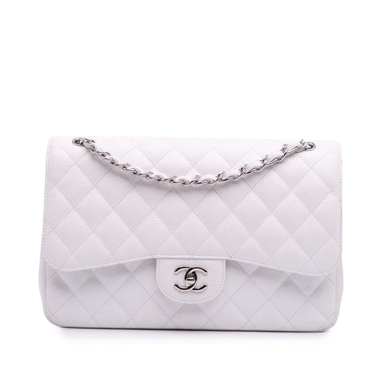 Chanel Gabrielle Caviar White Shoulder Bag Style 4