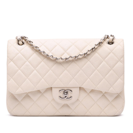 Chanel Gabrielle Caviar White Shoulder Bag Style 3