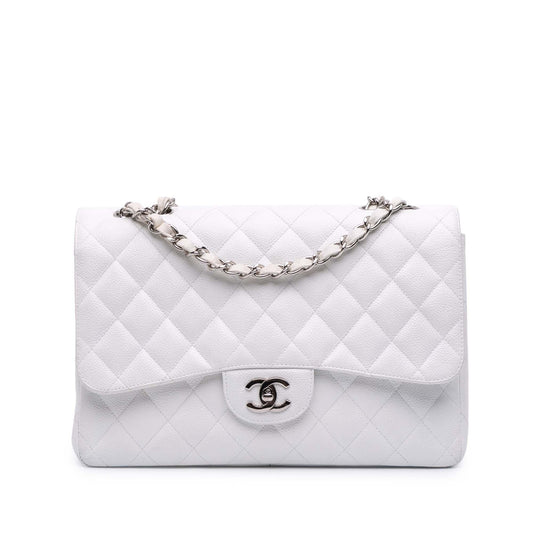 Chanel Gabrielle Caviar White Shoulder Bag Caviar