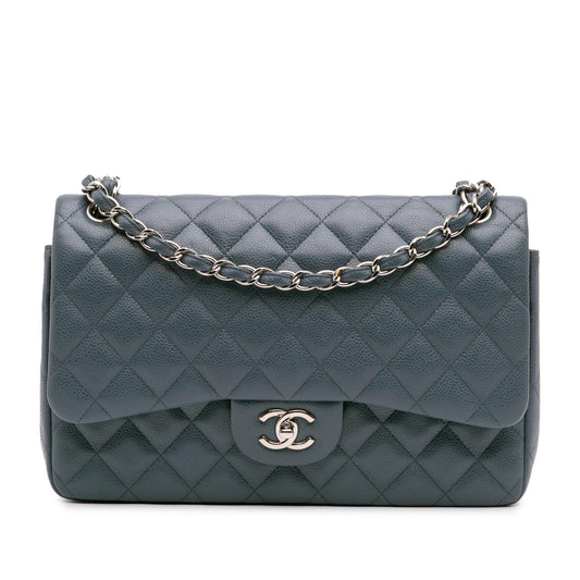 Chanel Gabrielle Caviar Blue Shoulder Bag Caviar