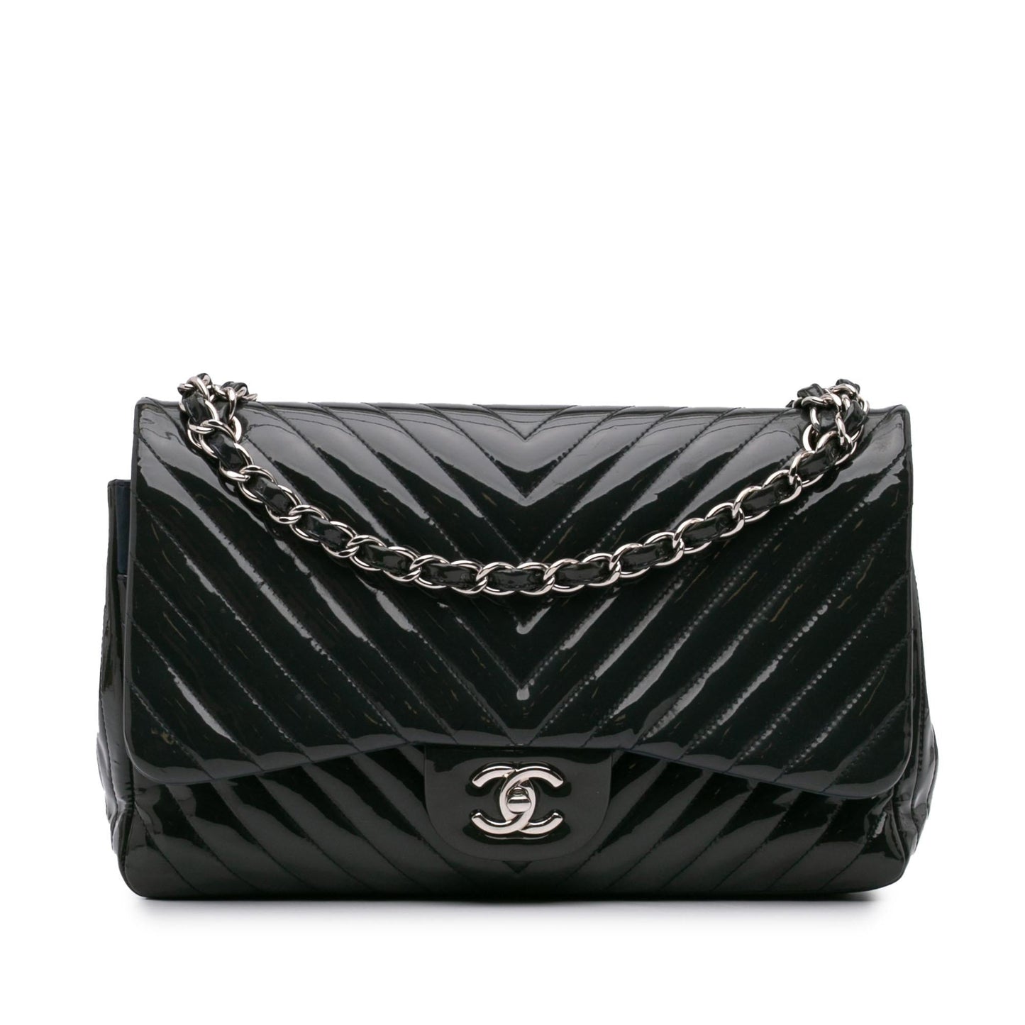 Chanel Gabrielle Patent Leather Blue Shoulder Bag Style 3