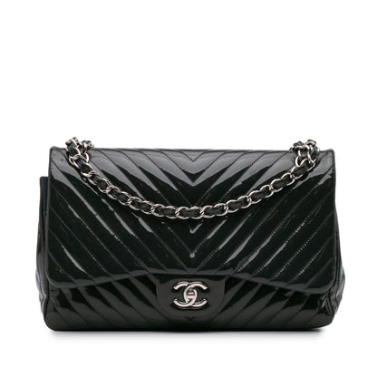 Chanel Gabrielle Patent Leather Blue Shoulder Bag Style 3