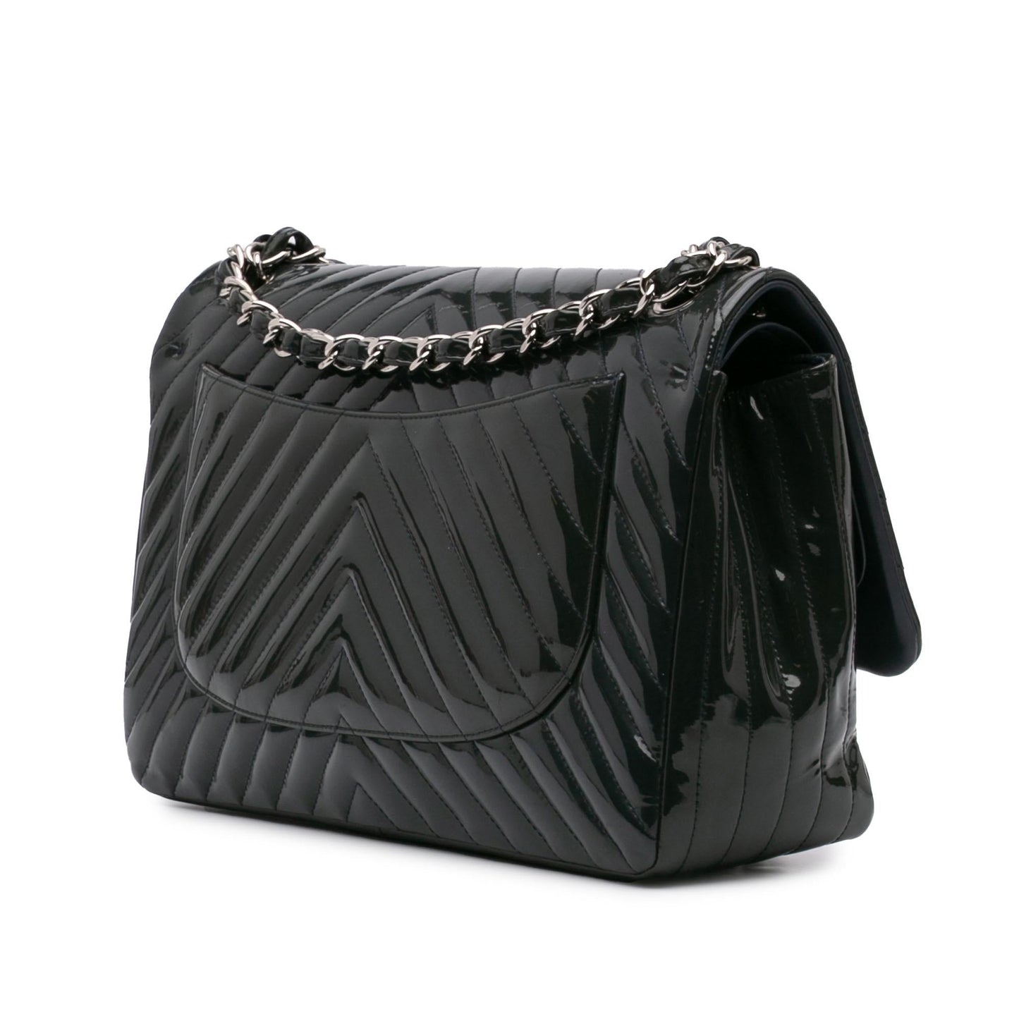 Chanel Gabrielle Patent Leather Blue Shoulder Bag Style 3