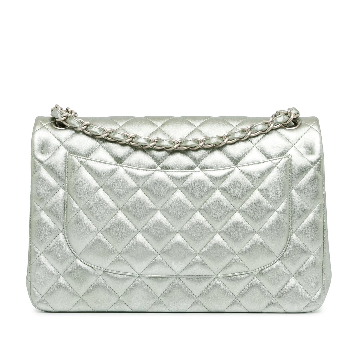 Chanel Gabrielle Lambskin Silver Shoulder Bag
