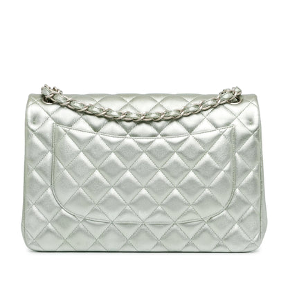 Chanel Gabrielle Lambskin Silver Shoulder Bag