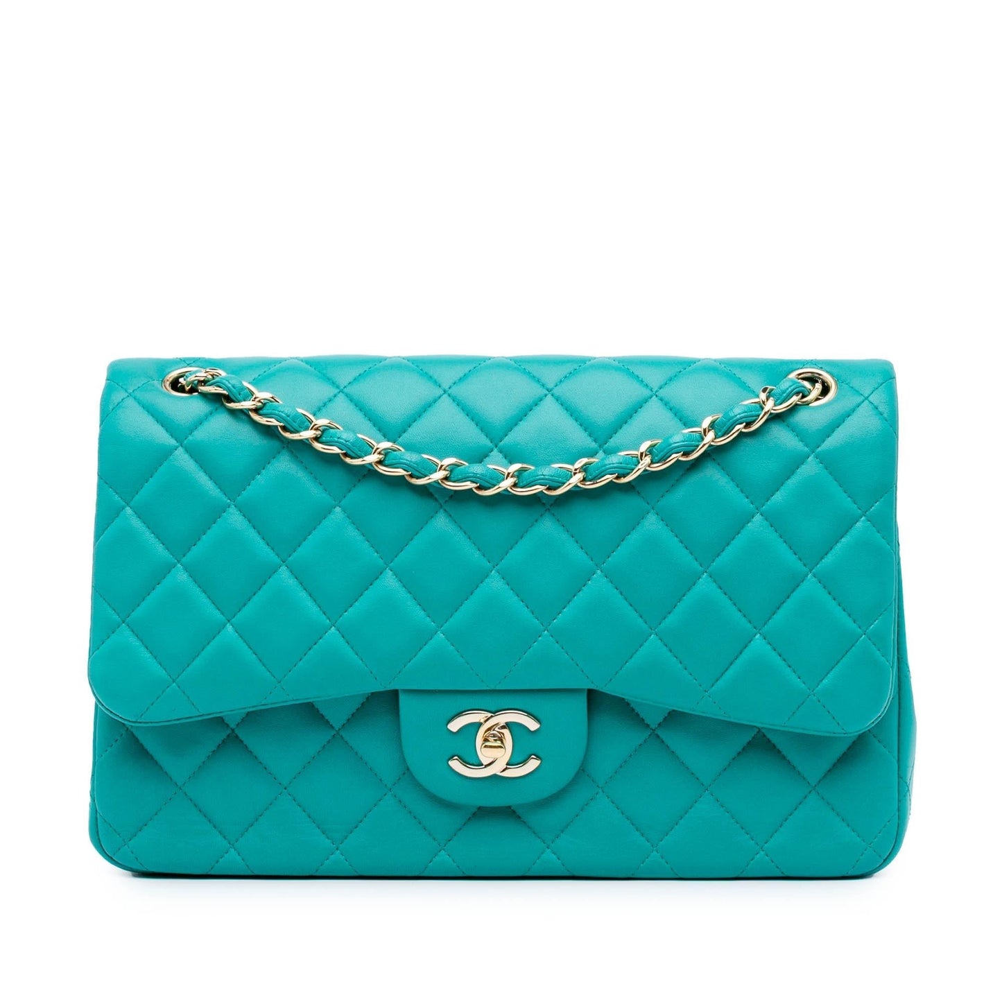 Chanel Gabrielle Lambskin Blue Shoulder Bag Style 11