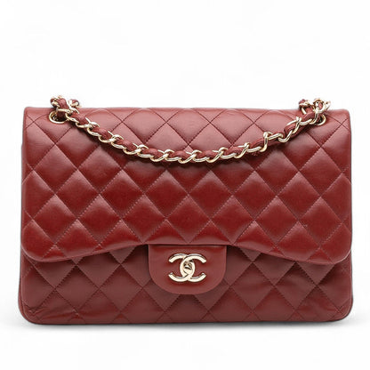 Chanel Gabrielle Lambskin Red Shoulder Bag Style 12