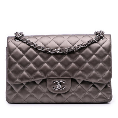 Chanel Gabrielle Lambskin Grey Shoulder Bag Style 2