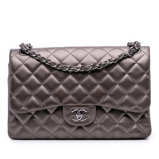 Chanel Gabrielle Lambskin Grey Shoulder Bag Style 2