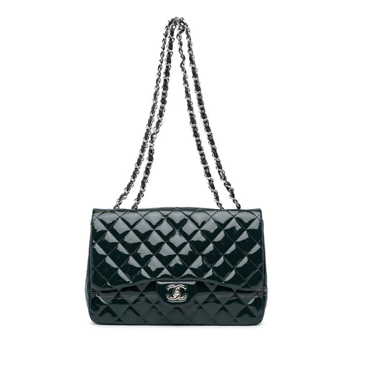 Chanel Gabrielle Patent Leather Blue Shoulder Bag Style 4