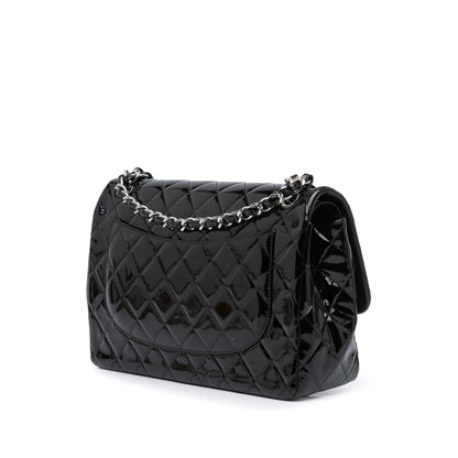 Chanel Gabrielle Patent Leather Black Shoulder Bag Style 21