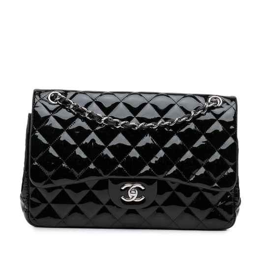 Chanel Gabrielle Patent Leather Black Shoulder Bag Style 10