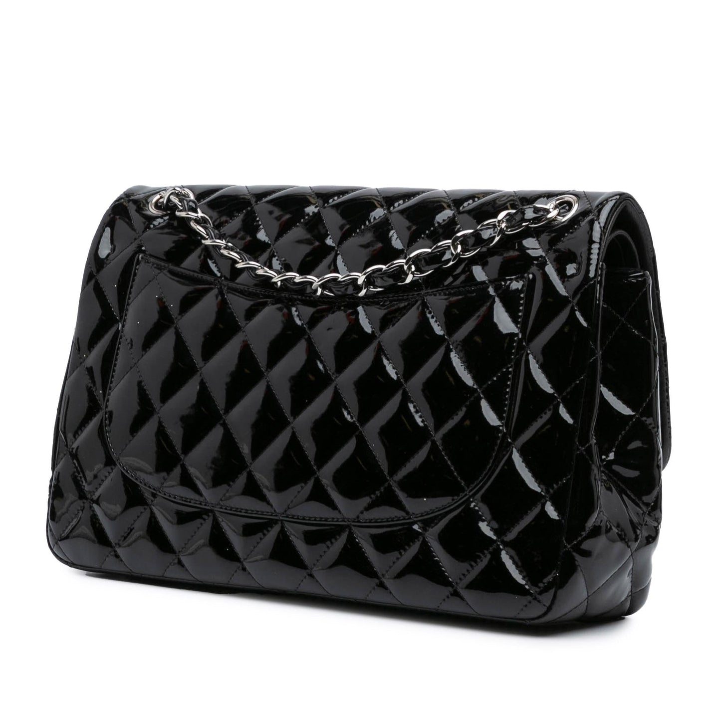 Chanel Gabrielle Patent Leather Black Shoulder Bag Style 10