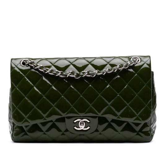 Chanel Gabrielle Patent Leather Green Shoulder Bag