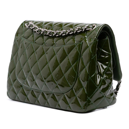 Chanel Gabrielle Patent Leather Green Shoulder Bag