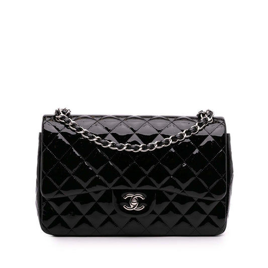 Chanel Gabrielle Patent Leather Black Shoulder Bag Style 3