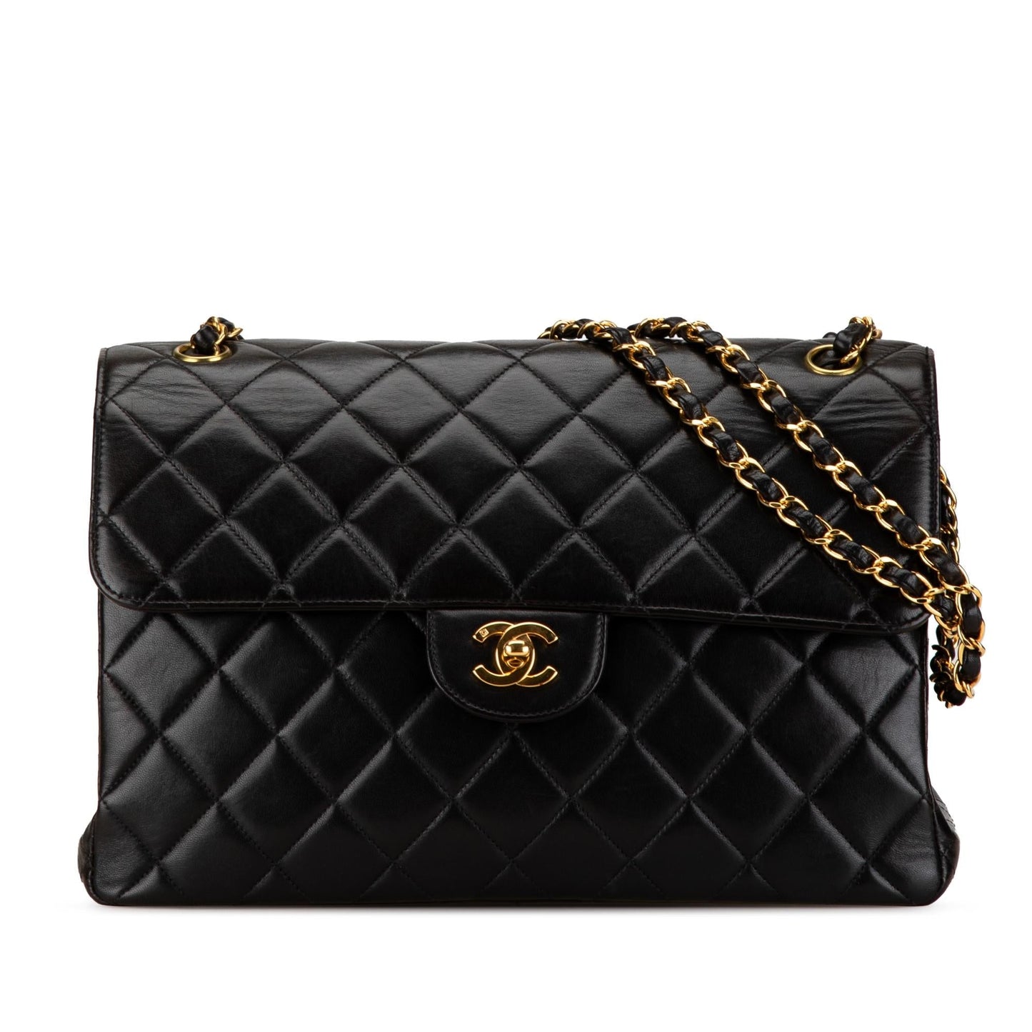 Chanel Gabrielle Lambskin Black Shoulder Bag Style 74
