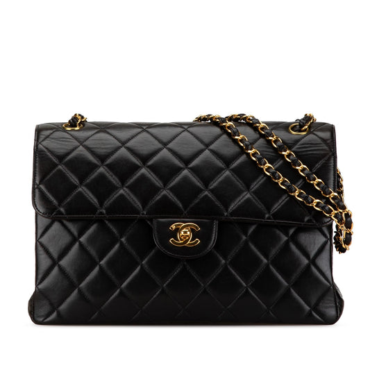 Chanel Gabrielle Lambskin Black Shoulder Bag Style 74
