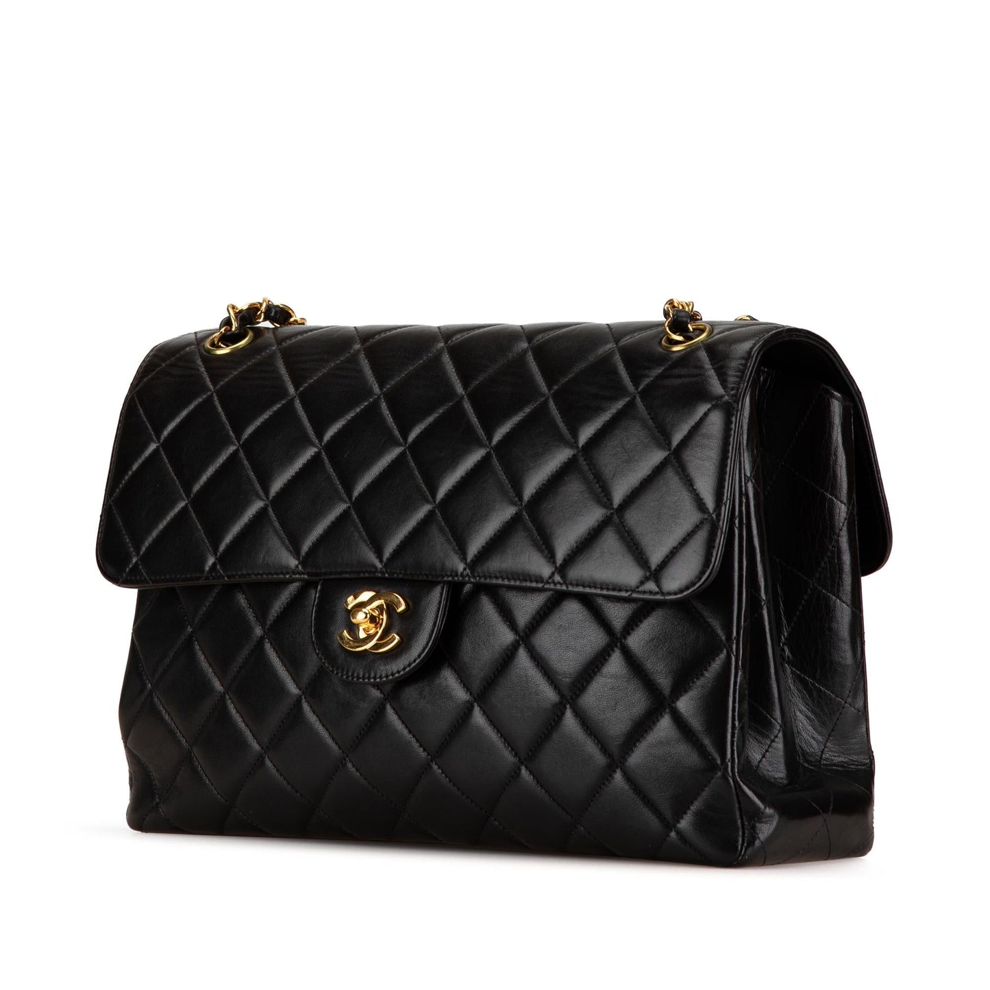 Chanel Gabrielle Lambskin Black Shoulder Bag Style 74