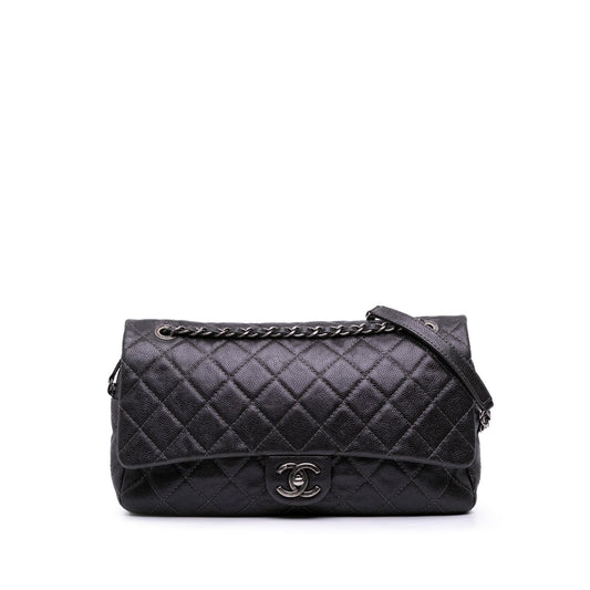 Chanel Gabrielle Caviar Grey Shoulder Bag