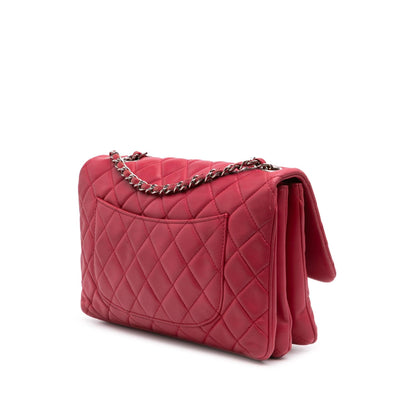 Chanel Jumbo Quilted Lambskin 3 Accordion Flap