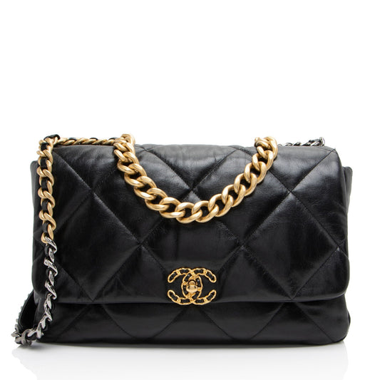 Chanel Lambskin 19 Maxi Flap Shoulder Bag