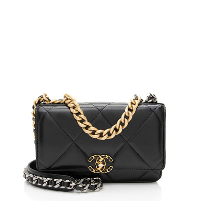 Chanel Lambskin 19 Wallet On Chain