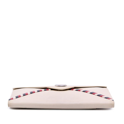Chanel Gabrielle Lambskin White Shoulder Bag Style 10