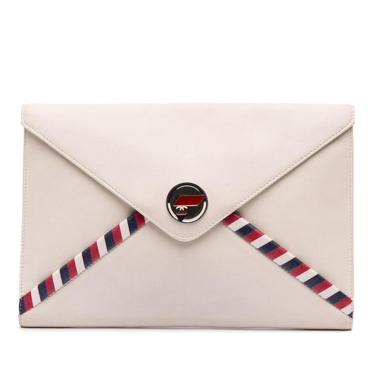 Chanel Gabrielle Lambskin White Shoulder Bag Style 10