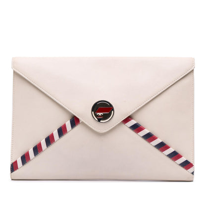 Chanel Gabrielle Lambskin White Shoulder Bag Style 6
