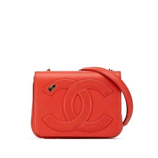 Chanel Gabrielle Lambskin Red Shoulder Bag Style 18