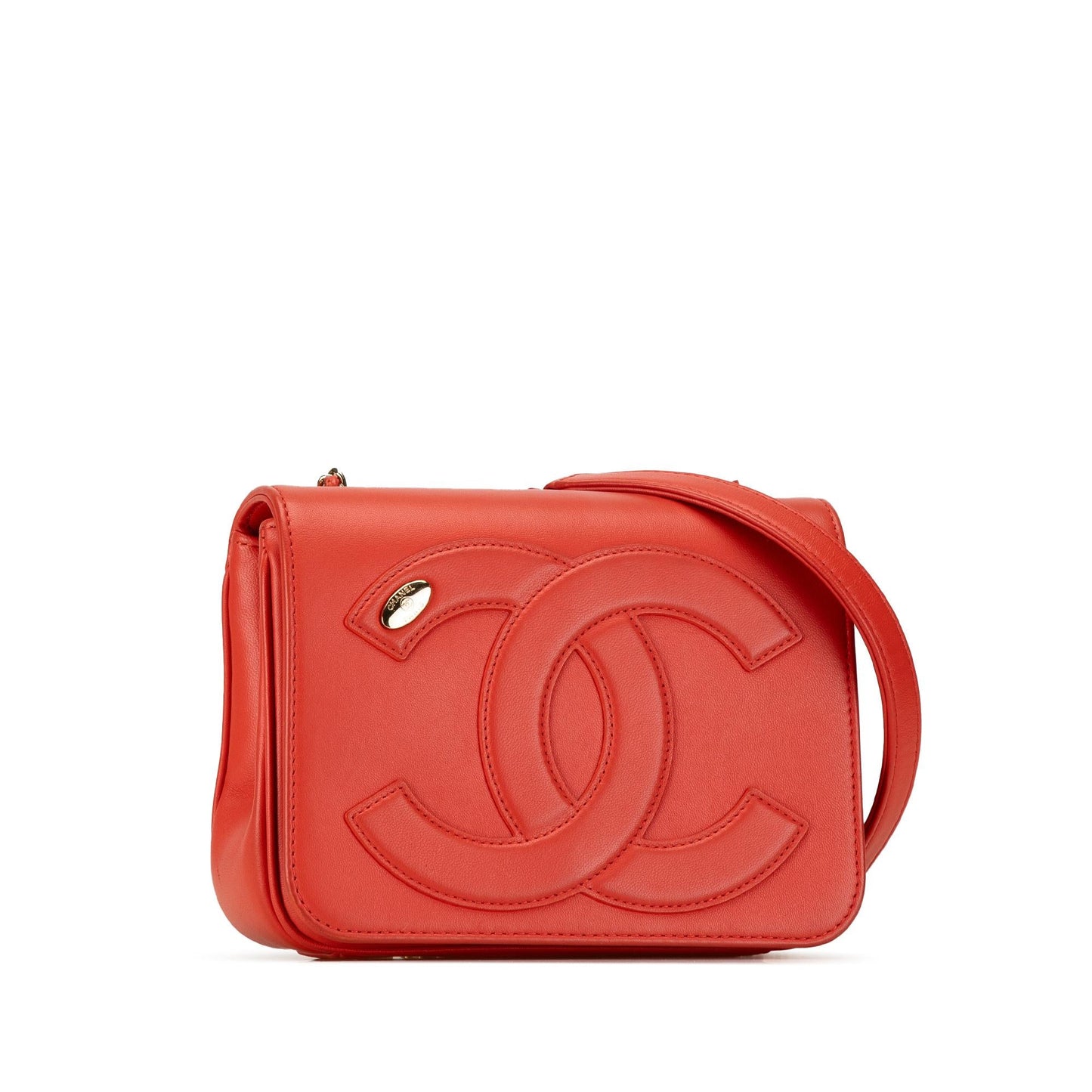 Chanel Gabrielle Lambskin Red Shoulder Bag Style 18