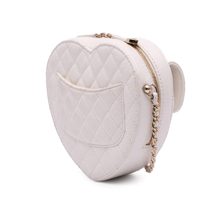 Chanel Lambskin Cc In Love Heart Crossbody
