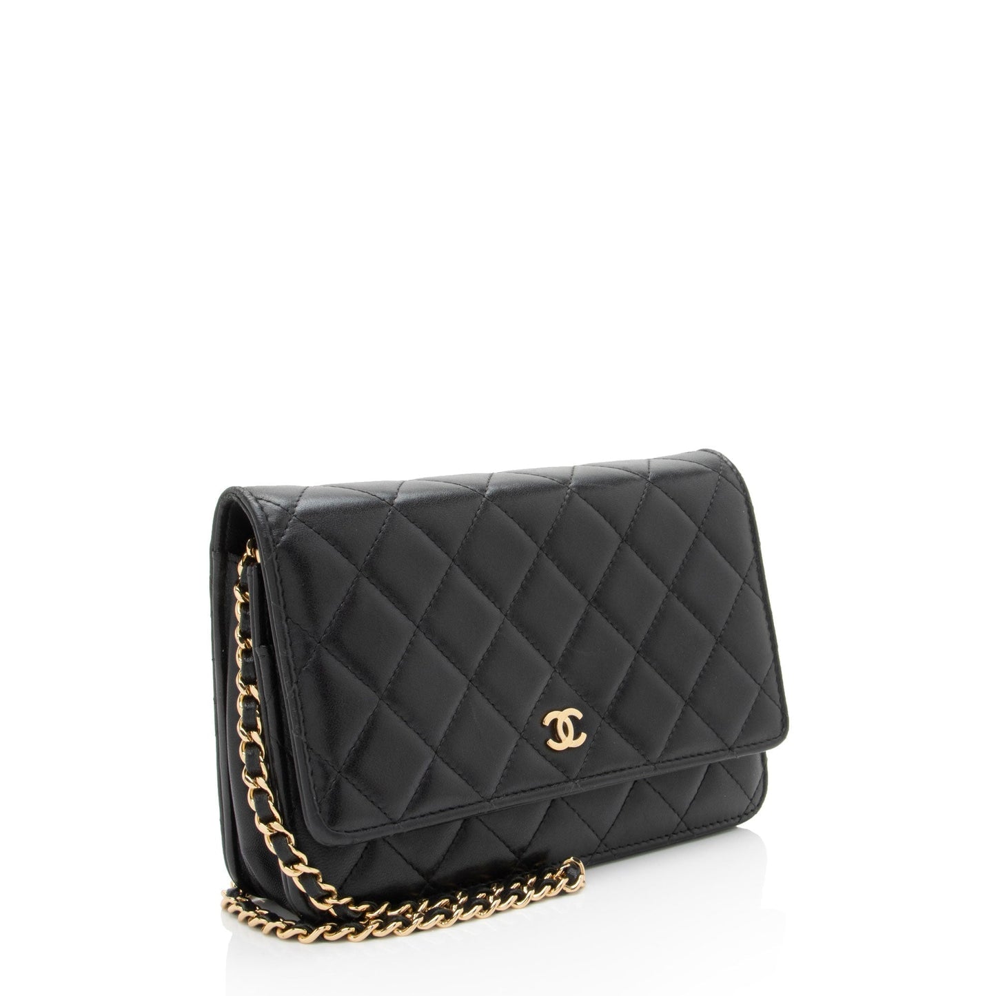 Chanel Lambskin Classic Wallet On Chain