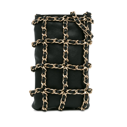 Chanel Gabrielle Lambskin Black Shoulder Bag Style 75