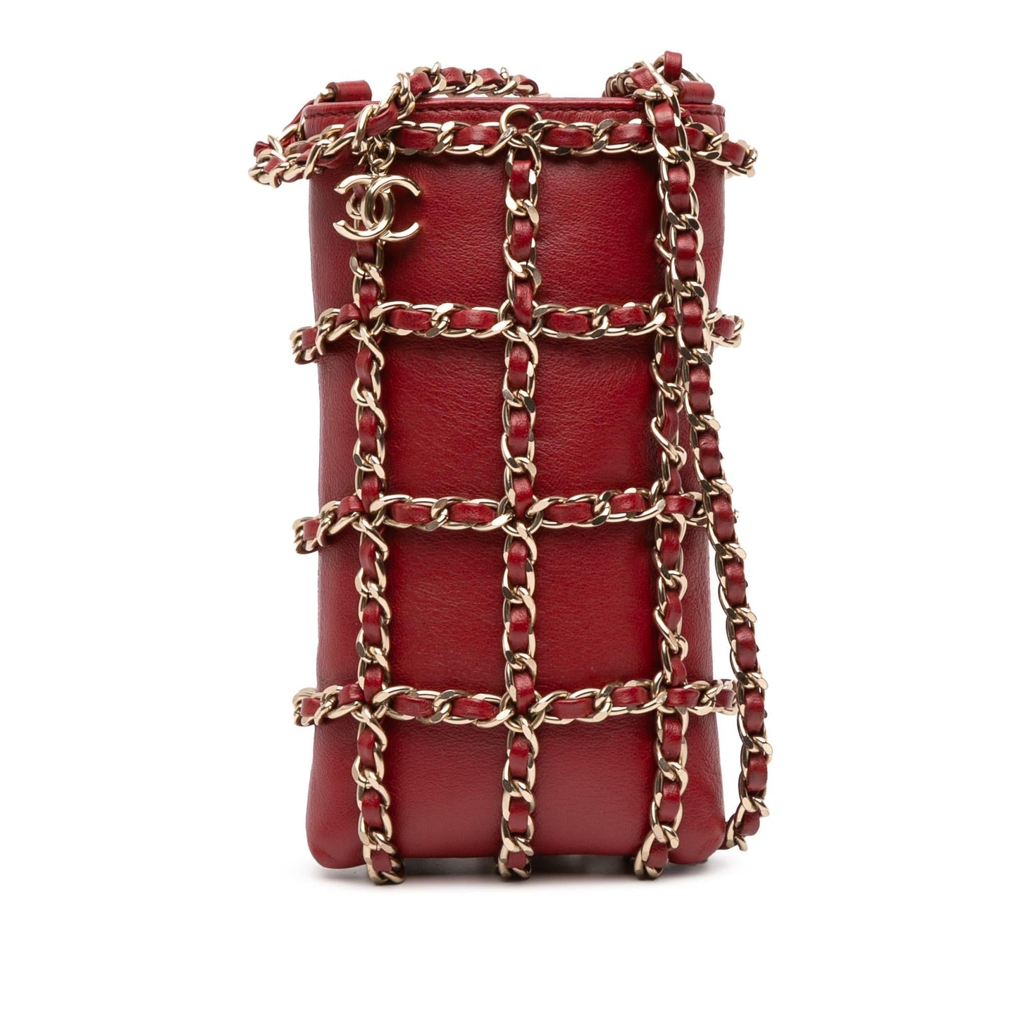 Chanel Gabrielle Lambskin Red Shoulder Bag Style 9