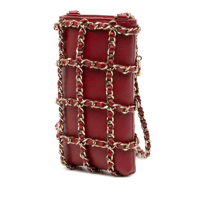 Chanel Gabrielle Lambskin Red Shoulder Bag Style 9