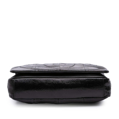 Chanel Lambskin And Patent Patchwork Brooklyn Flap